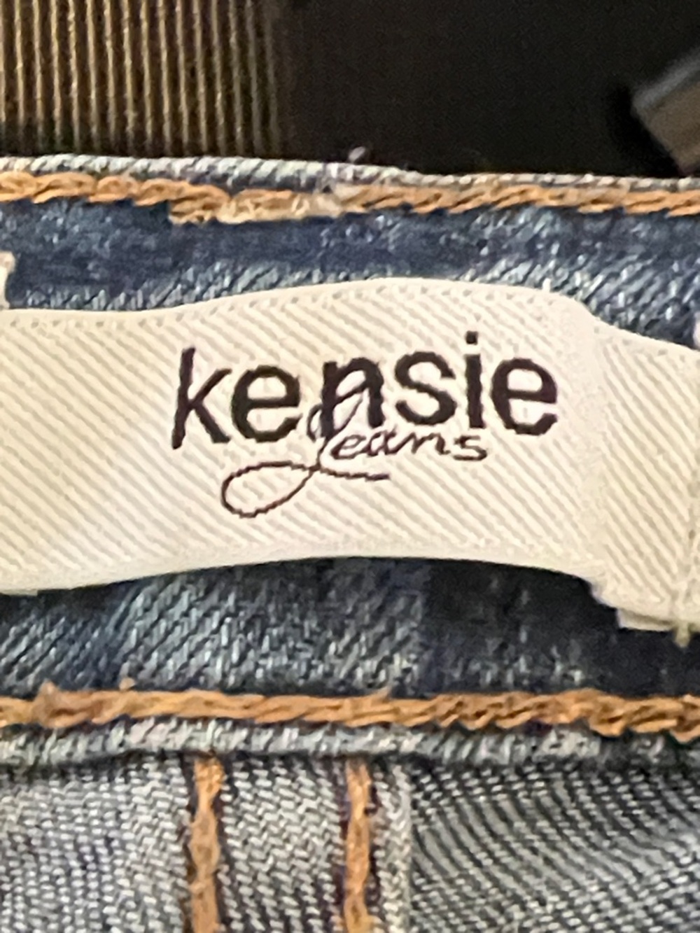 Kensie Light Blue Skinny Jeans with Floral Embroidery - Picture 2 of 7